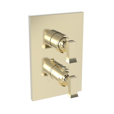 Newport Brass 1/2" Square Thermostatic Trim Plate With Handle in French Gold (Pvd) 3-2573TS-24A